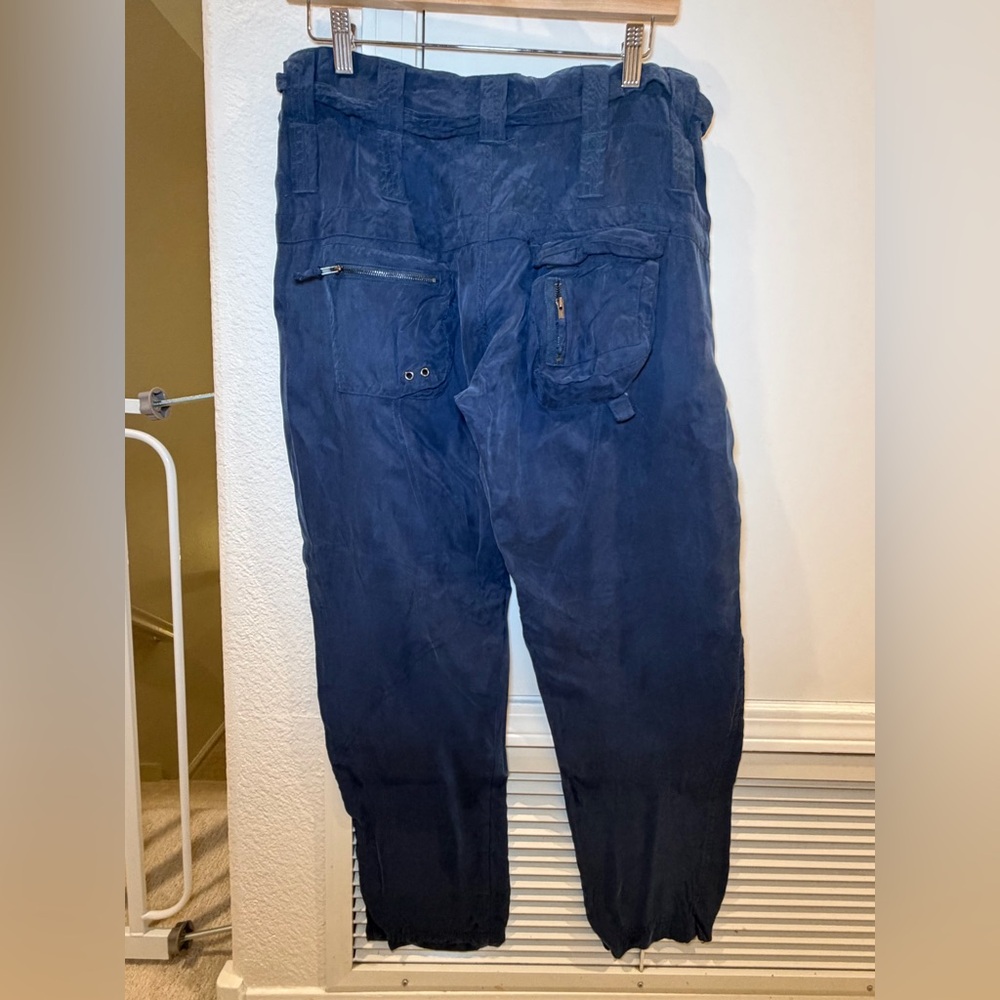 Johnny Was Hailey Cargo Pants in Blue Size 6 - Picture 5 of 10
